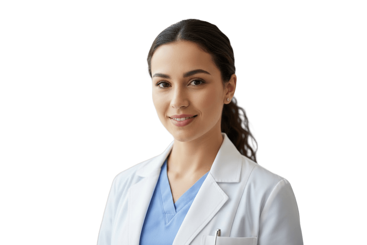 Doctor in a white coat