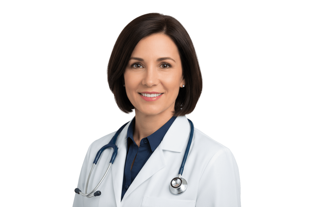 Doctor using a laptop